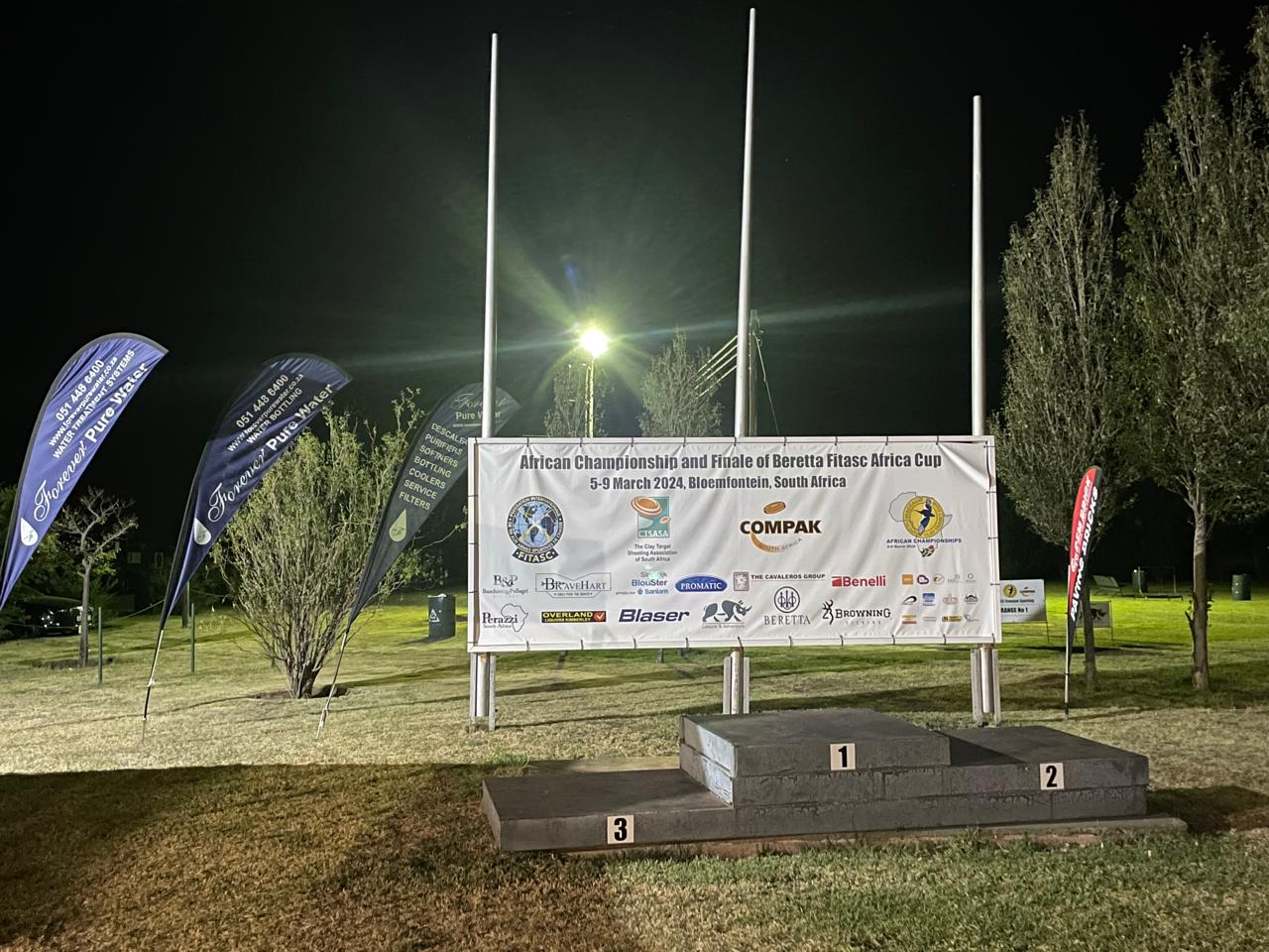 African Championship banner at night