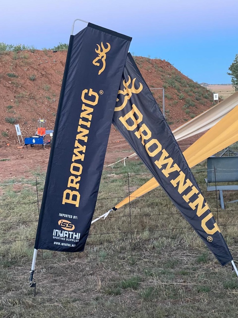 Browning branded banners at the range