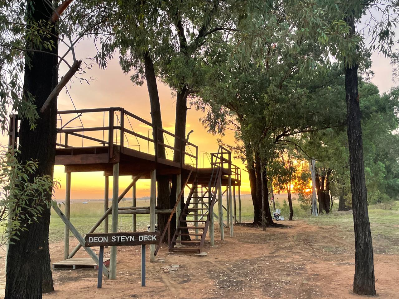 The Deon Steyn Deck at sunset