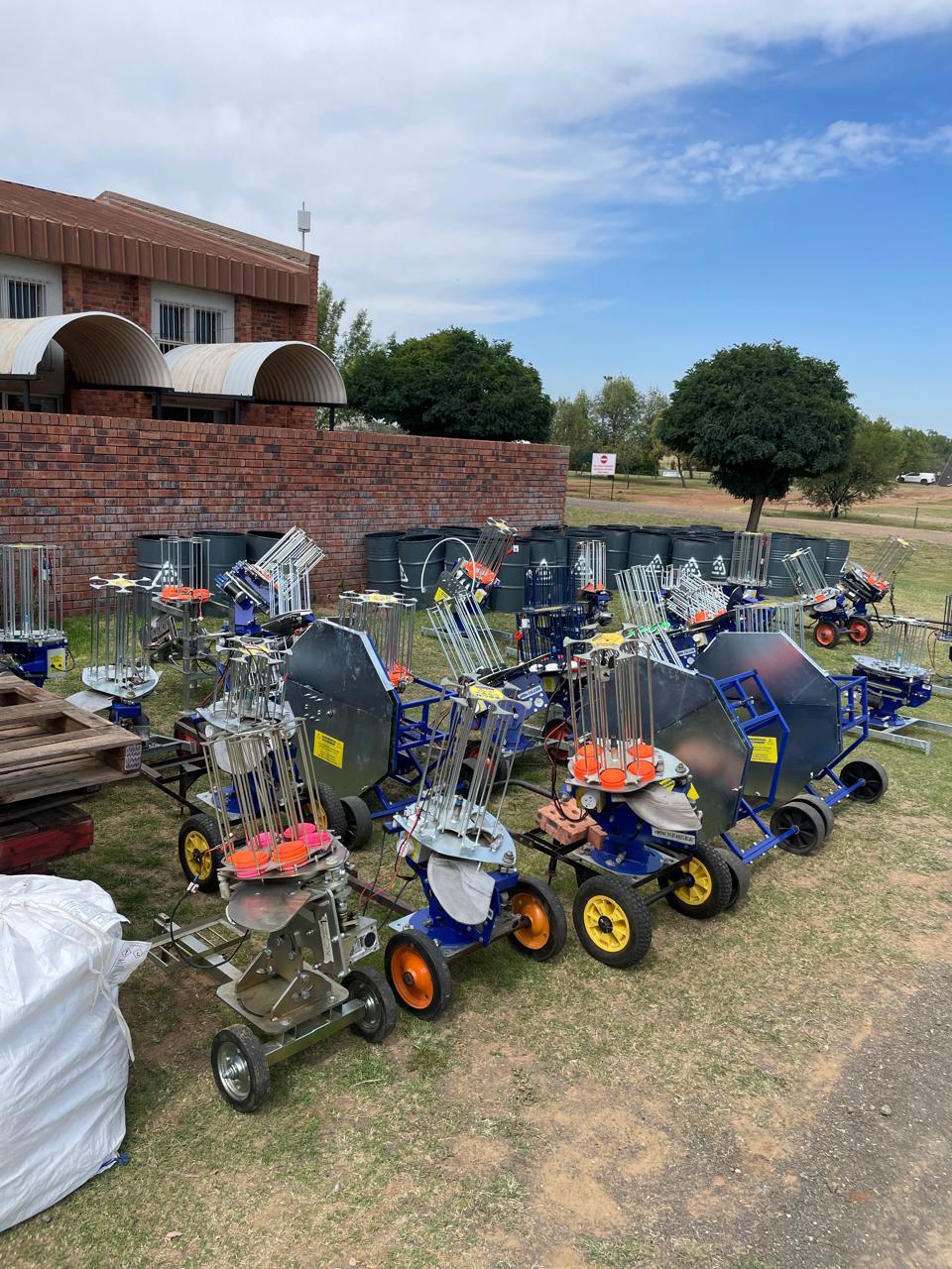 Fleet of Promatic target machines ready for setup