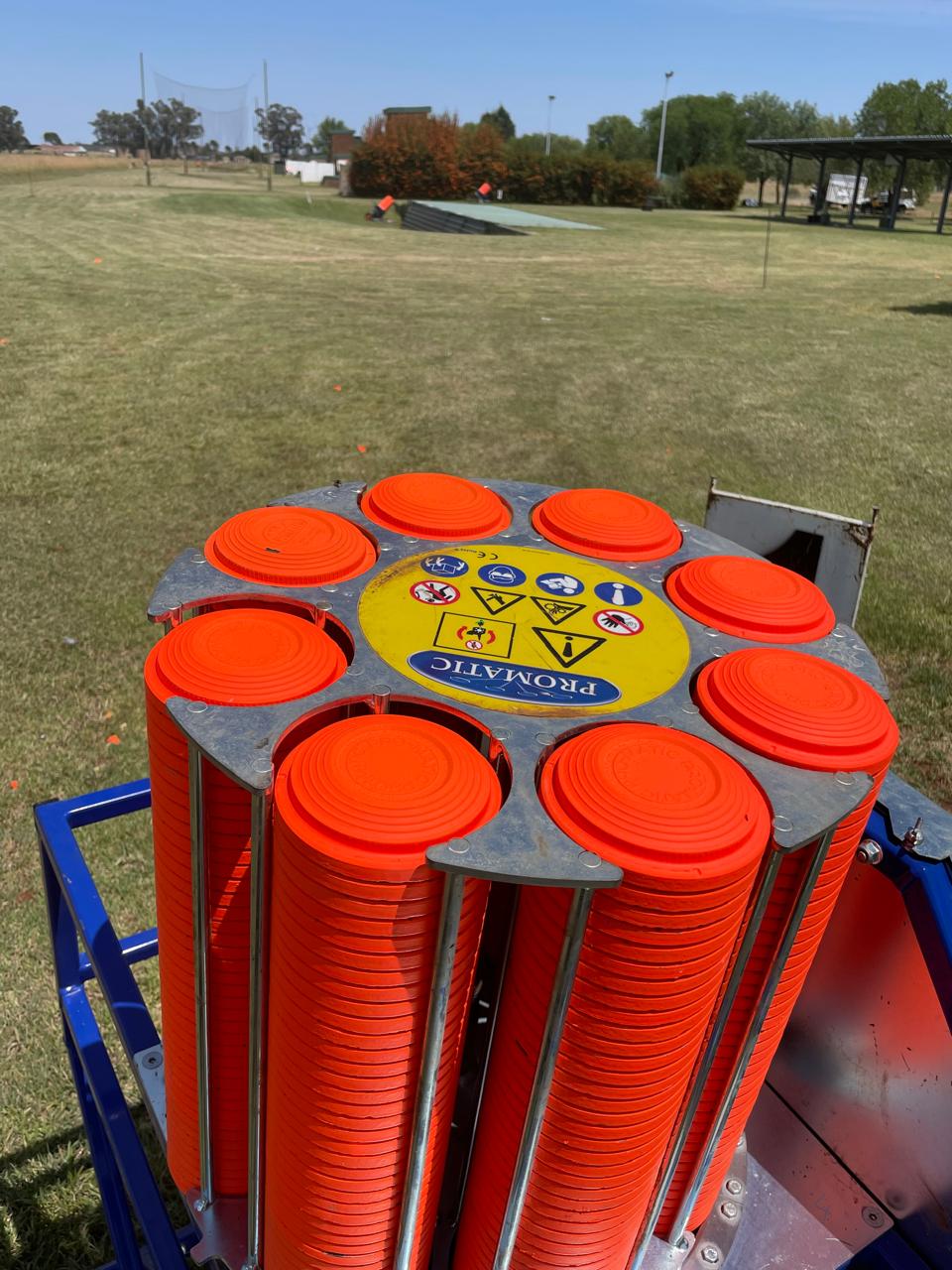 Promatic clay target carousel from above