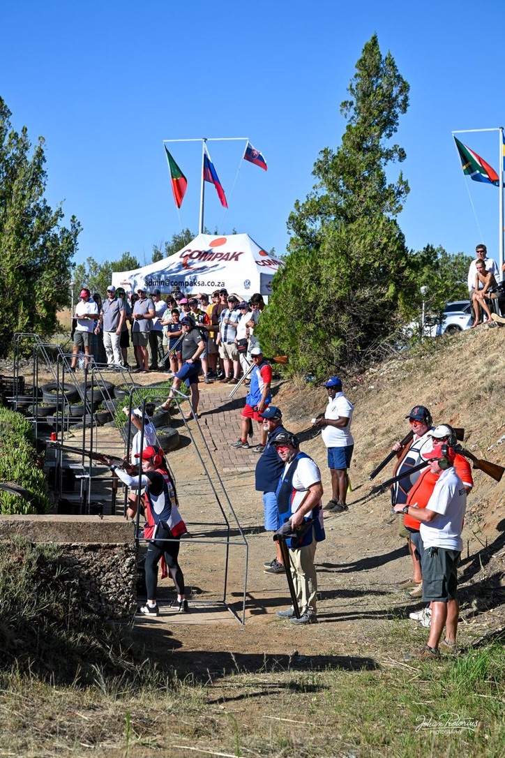 Competitors on the line at Maccauw Clay Target Club