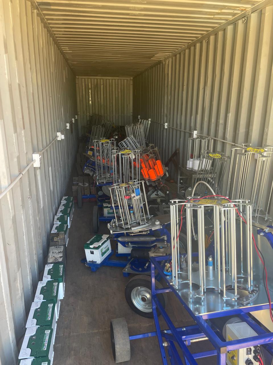 Club trap machines stored and ready for the season